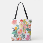 PixDezines Floral/Wasserfarbe/Spring Bouquet Tasche (Rückseite)