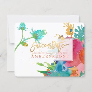 PixDezines Floral Wasserfarbe/Stiefmütterchen/rett Save The Date