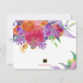 PixDezines Floral Wasserfarbe/Stiefmütterchen/rett Save The Date (Rückseite)