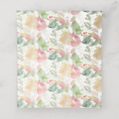 PixDezines Floral Wasserfarbe Süßerbsen Platzkarte (Innenseite Aufgefaltet)