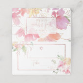 PixDezines Floral Wasserfarbe Süßerbsen Platzkarte (Außenseite Aufgefaltet)