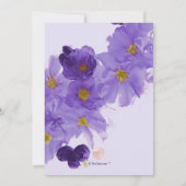 PixDezines Floral Watercolor Bat Mitzvah Einladung (Rückseite)
