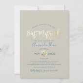 PixDezines Floral Watercolor Bat Mitzvah Einladung (Vorderseite)