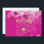 PixDezines Floral Watercolor Bat Mitzvah Einladung<br><div class="desc">PixDezines Bat Mitzvah florale digitale Aquarell von dunkelrosa Kirschblüten mit Rose goldener Stern von david. DIY für jede Veranstaltung. Mit unserem dynamischen Design können Sie alle Elemente bearbeiten. Klicken Sie auf "Anpassen", um Bilder zu bearbeiten, zu drehen und Text / Monogramm hinzuzufügen. Um mehr von unseren Blumen zu sehen, kopieren...</div>