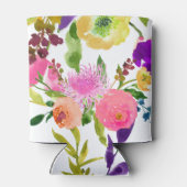 PixDezines Floral Watercolor/DIY Hintergrund Dosenkühler (Rückseite)