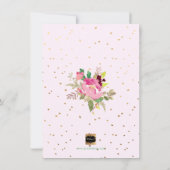 PixDezines Floral Watercolor Graduation Party Einladung (Rückseite)