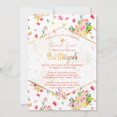 PixDezines Floral Watercolor/Peonies/Bat Mitzvah Einladung (Rückseite)