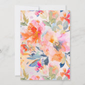 PixDEzines Floral Watercolor Rose Mitzvah Einladung (Rückseite)