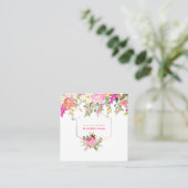 PixDezines Floral Watercolor/Spring Bouquet Quadratische Visitenkarte (Stehend Vorderseite)