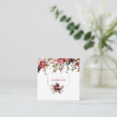 PixDezines Floral Watercolor/Spring Bouquet Quadratische Visitenkarte (Stehend Vorderseite)