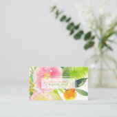 PixDezines Floral Watercolor/Spring Bouquet Visitenkarte (Stehend Vorderseite)