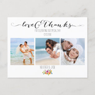 PixDezines Floral Wedding Vielen Dank Postkarte