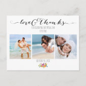 PixDezines Floral Wedding Vielen Dank Postkarte (Vorderseite)