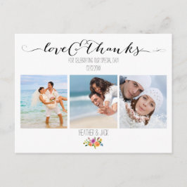 PixDezines Floral Wedding Vielen Dank Postkarte