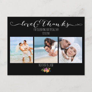 PixDezines Floral Wedding Vielen Dank Postkarte