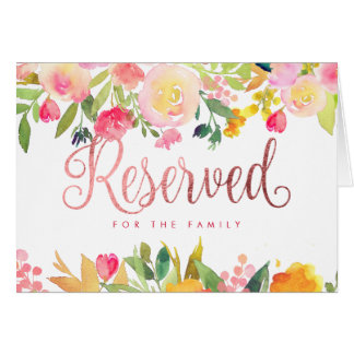 PixDezines Florale Aquarell/Reserviert/Tischschild