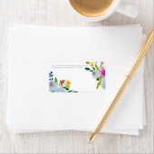 PixDezines florale Wasserfarbe/ranunculus/blau Adressaufkleber (Insitu)