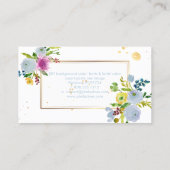 PixDezines florale Wasserfarbe/ranunculus Visitenkarte (Rückseite)