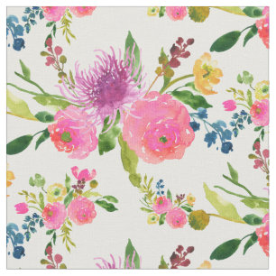 PixDezines florale Wasserfarbe/Ranunkel Stoff