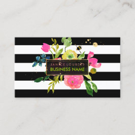 PixDezines florale Wasserfarbe/Rranunculus/Streife Visitenkarte