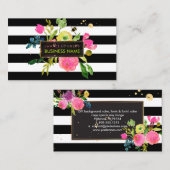 PixDezines florale Wasserfarbe/Rranunculus/Streife Visitenkarte (Vorne/Hinten)