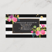 PixDezines florale Wasserfarbe/Rranunculus/Streife Visitenkarte (Rückseite)
