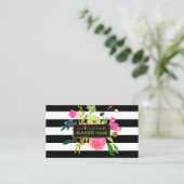 PixDezines florale Wasserfarbe/Rranunculus/Streife Visitenkarte (Stehend Vorderseite)