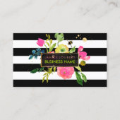 PixDezines florale Wasserfarbe/Rranunculus/Streife Visitenkarte (Vorderseite)