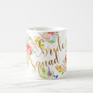 PixDezines Florales Wasserfarben Braut-Truppe Kaffeetasse