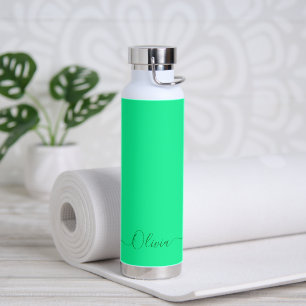 PixDezines Fluoreszierendes Tealgrün DIY Farbe Trinkflasche