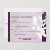 PixDezines Fluttering durch UAWG, benutzerdefinier RSVP Karte (Rückseite)