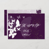 PixDezines Fluttering durch UAWG, benutzerdefinier RSVP Karte (Vorne/Hinten)