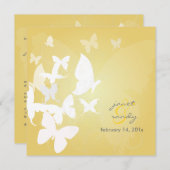 PixDezines Fluttering von... Schmetterlinge weiß/p Einladung (Vorne/Hinten)