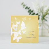 PixDezines Fluttering von... Schmetterlinge weiß/p Einladung (Stehend Vorderseite)