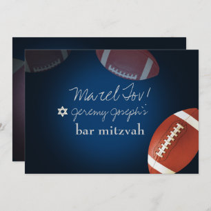 ✡ PixDezines FOOTBALL BAR MITZVAH/DIY FARBE Einladung