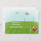 ✡ PixDezines FOOTBALL END ZONE BAR MITZVAH Einladung (Vorderseite)