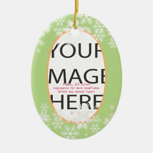 PixDezines Foto-Rahmen/DIY-Farben Keramik Ornament (Vorne)