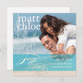 PixDezines-Foto Retten Datum, benutzerdefinierte F Save The Date (Vorne/Hinten)