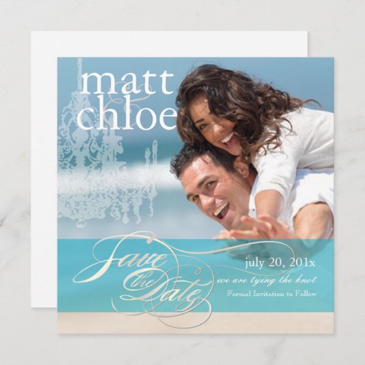 PixDezines-Foto Retten Datum, benutzerdefinierte F Save The Date (Vorne/Hinten)