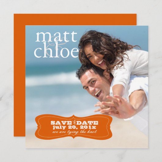 PixDezines-Foto Retten Datum, benutzerdefinierte F Save The Date (Vorne/Hinten)