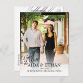 PixDezines Foto/Save the Date Ankündigungspostkarte (Vorne/Hinten)