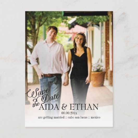 PixDezines Foto/Save the Date Ankündigungspostkarte (Vorderseite)