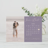 PixDezines Foto: Save the Date Calendar Blush Pink Einladung (Stehend Vorderseite)