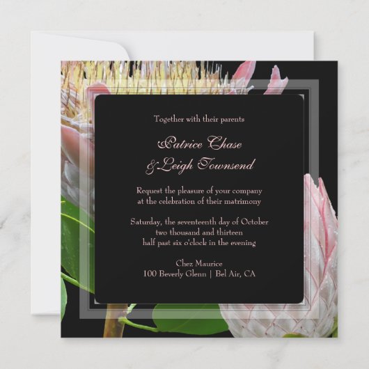 PixDezines frischen rosa maui Königlicher Tee Einladung (Rückseite)