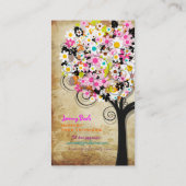 PixDezines Frühjahrsblüten/Baumtrimmer, die in Ind Visitenkarte (Rückseite)