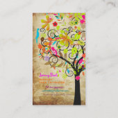 PixDezines Frühjahrsblüten/Baumtrimmer, die in Ind Visitenkarte (Rückseite)