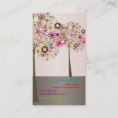 PixDezines Frühlingsblüten / DIY Farbe!! Visitenkarte (Rückseite)