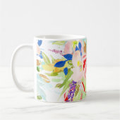 PixDezines Frühlingswasserfarbe Blume Kaffeetasse (Links)