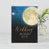 PixDezines Full Moon Midnight Sky/Collage NASA Einladung (Stehend Vorderseite)