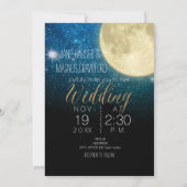 PixDezines Full Moon Midnight Sky/Collage NASA Einladung (Rückseite)
